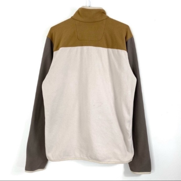 THE North Face Rare Retro Color Block Fleece Quarter Zip Pullover Brown / Cream - Picture 3 of 7